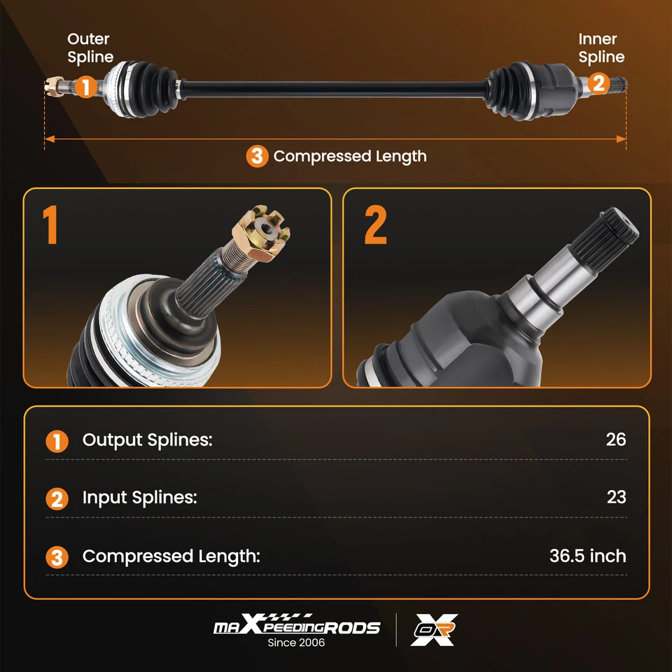 Eje CV lado derecho del pasajero derecho derecho derecho para Prizm Celica Corolla Foto 3 de 4
