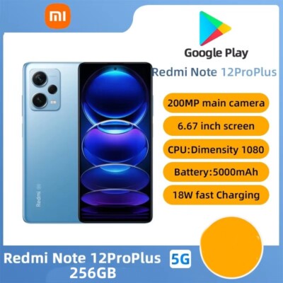 Xiaomi Redmi Note 12 Pro+ 5G 256GB Unlocked Android Global Smartphone  