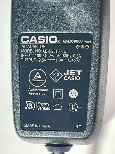 Genuine Casio AD-E95100LU AC Adapter 9.5V 1.0A for Casio Keyboard PSM10A-095(VE) - Picture 15 of 16