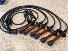 SPARK PLUG WIRE SET  1965-1968 PORSCHE 911   EARLY AUTHENTIC STRAIGHT CONNECTORS