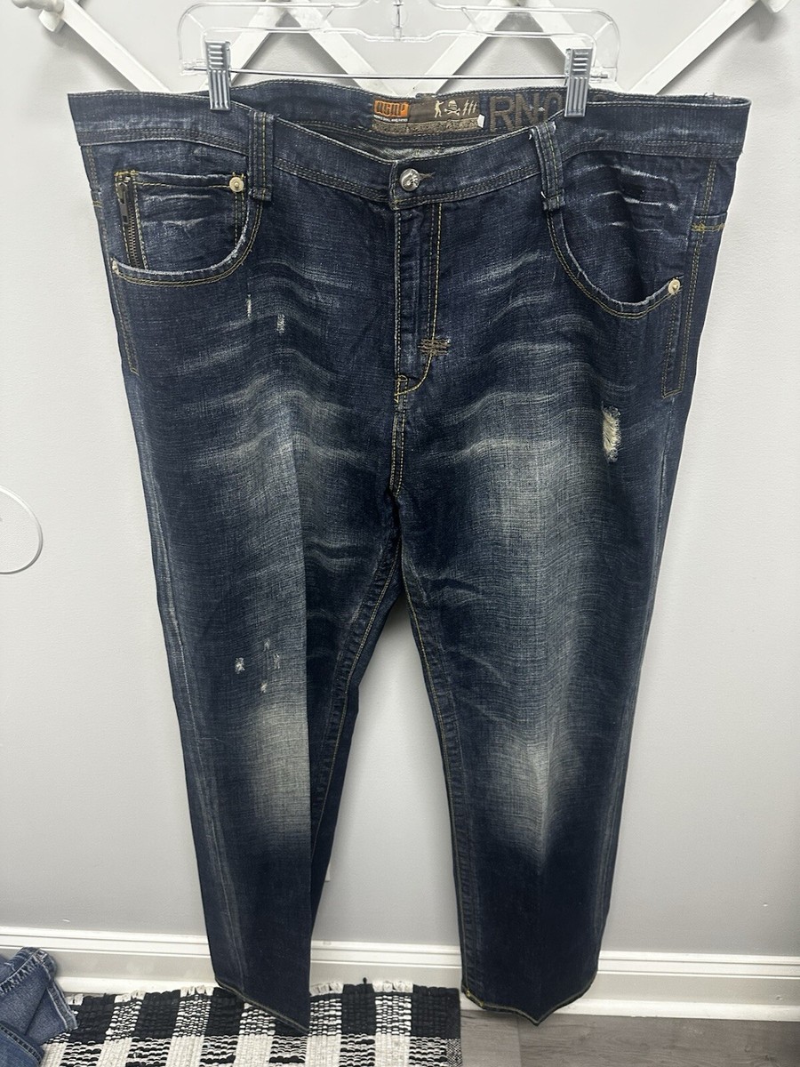 Akademiks Small Arms Patrol Jeans Men's Size 44 Blue RN 0100964