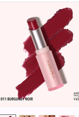 Moira Signature Lipstick Balm Texture + Lip Shine No.# 11 Burgundy Noir