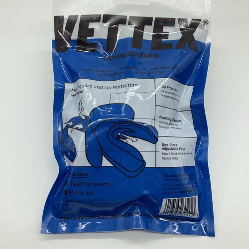 Vettex Model 25 Doubleguard Football Mouthguard with Lip Protection Royal Blue - Picture 2 of 7