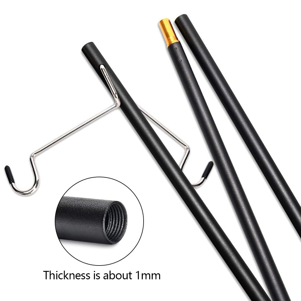 Folding Camping Folding Lamp Portable Lamp Stand With 2 Hook for Camping Fishing
