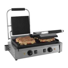 Dualit Gewerbe Doppelkontaktgrill Robuste Gusseisenplatten Abnehmbar Tropftr