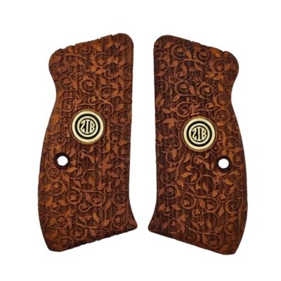 Griglie In Legno Marroni Per CZ 75/85 Compact, P-01, PCR, P100 – Zib Grips Stile Palm Swell