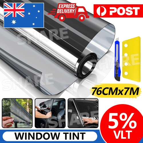 760mm*7m AU SHIP Car Home Window Tint Film Black Roll 5% VLT Tinting Tools Kit