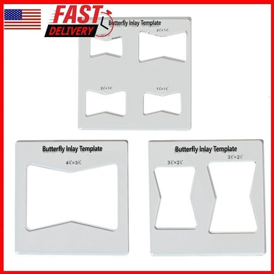 Butterfly Key Inlay Template Set 6x6 Inches Professional for Woodworking