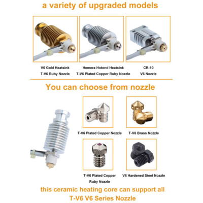 Trianglelab TCHC TD6 Mode A 24V Hot End Ceramic Heating Core V6 Brass Nozzle For Chc Td6 V6 Hotend Dde Ddb Direct Drive Bowden Ddb Extruder