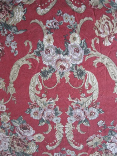 Funda nórdica vintage Ralph Lauren Danielle Marseilles King roja floral algodón - Imagen 4 de 9