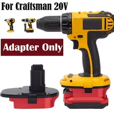 For Craftsman 20V Li-ion Battery Adapter For Dewalt 18V Ni-Cd Cordless Tools