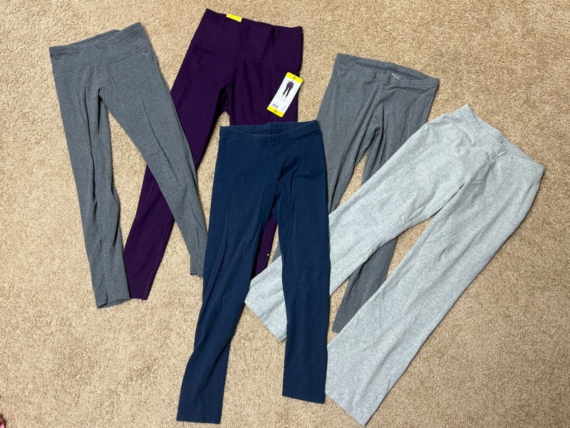 Lot of 5 Girl's Leggings Size 10/12 (Lands' End, Justice, Danskin, & more)