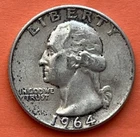1964 P Washington 90% Silver Quarter Circulated