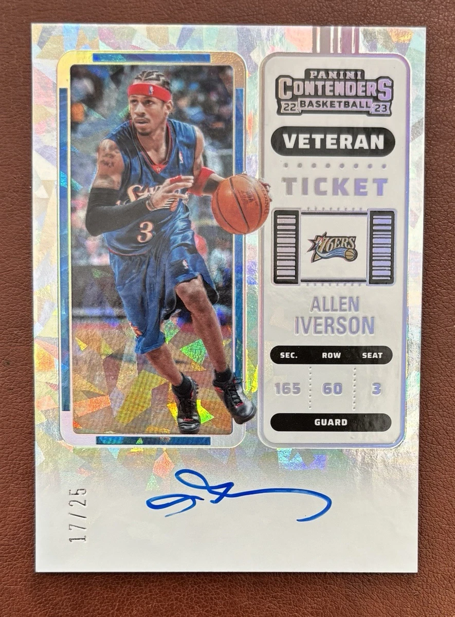 Panini Allen Iverson Basketball Autographed Sports Trading Cards