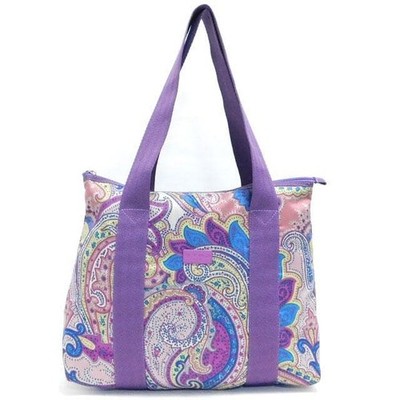 ETRO Tote Bag Handbag Used Purple Paisley Pattern Approx W30xH27xD10cm