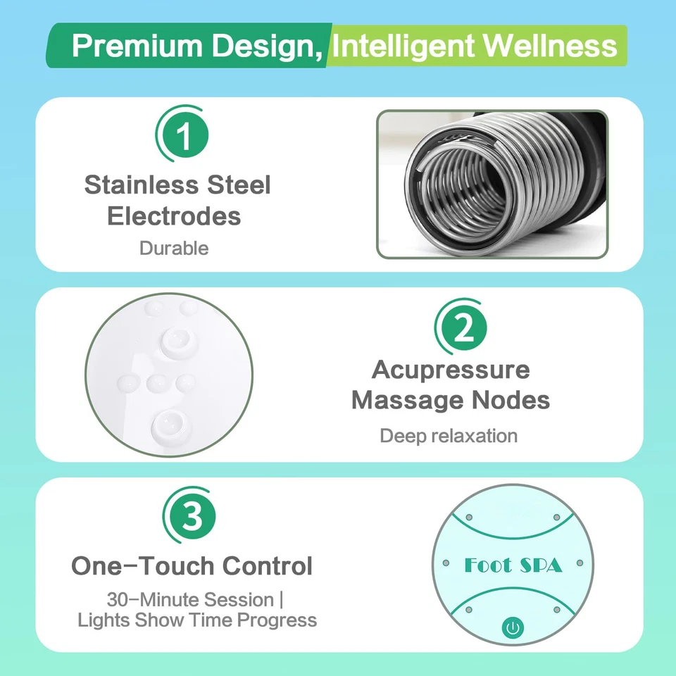 Ionic Detox Foot Bath Spa ionizer Machine With Chi Cleanse Tub Remove Toxins - Image 4 of 4