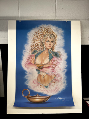 Vintage Olivia De Berardinis Lithograph  Genie  Signed 272/325 Baines Edition