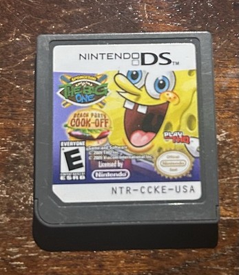 Spongebob The Big One Beach Party Cook-Off- Game Only-Tested Working-Nintendo DS