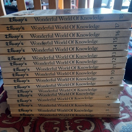SET Vol. 2-18 libros de tapa dura Disney Wonderful World of Knowledge, 1973 LEER - Imagen 2 de 3
