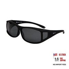 Polarized Solar Shield Fit Over Glasses Driving Sunglasses 62 Millimeters Smoke
