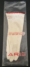 Vintage Gloves Aris White Cotton 1950's-60's Never Worn Size 6.5