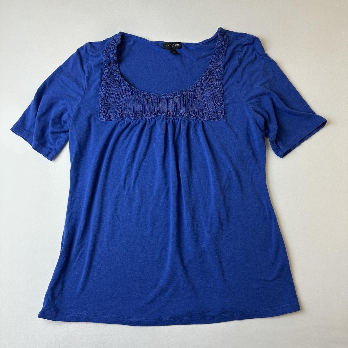 【MADISON BLUE 】Bonjour SHORT SLEEVE TEE Bonjour Graphic Tee For Women | Factory