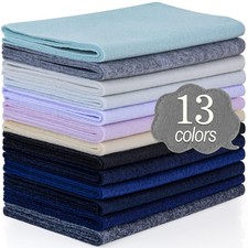 13 Rolls 8x35 1.4mm Thick Soft Felt Fabric Sheet 13 Assorted Black White Seri...