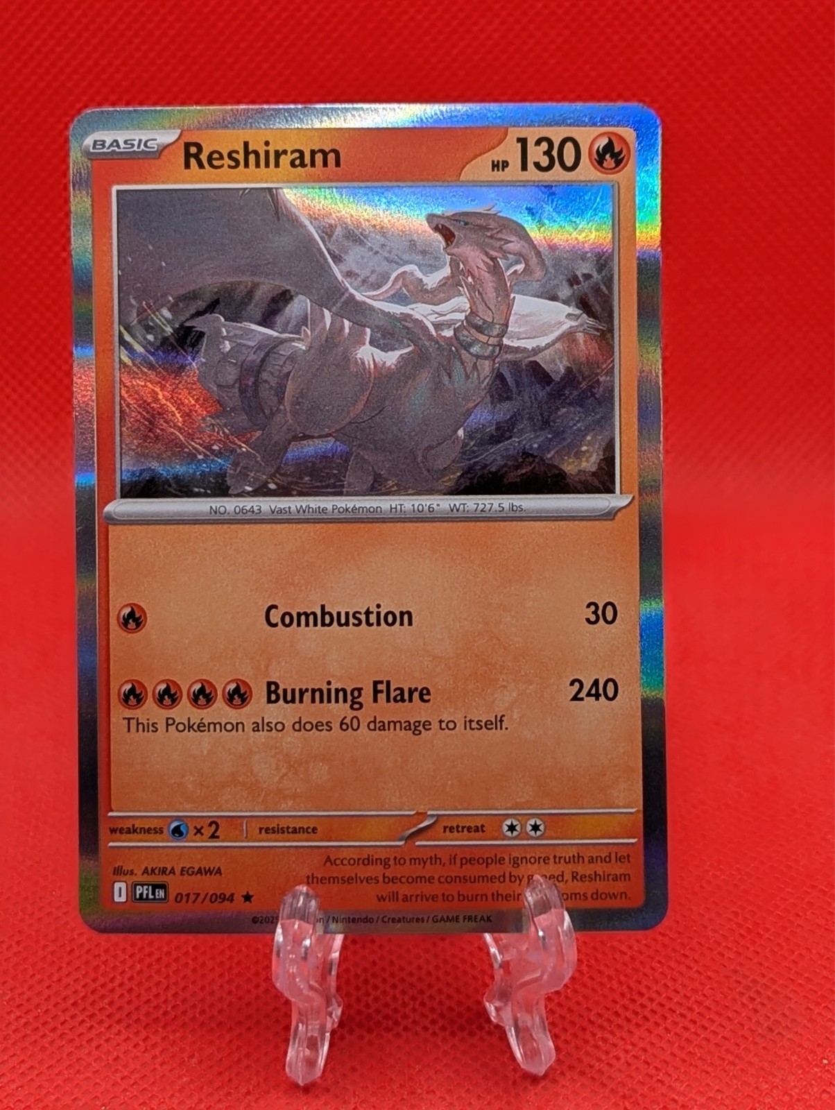 Reshiram PFL 017/094 Holo Rare EN Phantasmal Flames | NM
