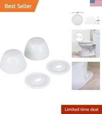Rust-Concealing Round Toilet Bolt Caps - 2 Pack for Effortless Bathroom Updates