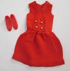 Vintage Barbie: Skipper #1901 Red Sensation ~ Dress & Japan Flat Shoes