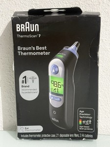Braun Thermoscan 7 Digital Ear Thermometer, Age-adjusted Fever Guidance Open Box