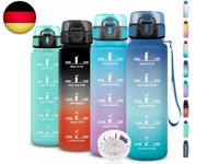 Grsta Trinkflasche 1L, Trinkflasche Sport, Wasserflasche Auslaufsicher, Flasche