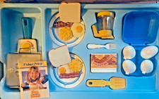 Vintage 1987 Fisher-Price Fun with Food Super Skillet Breakfast Set 2115 BOX