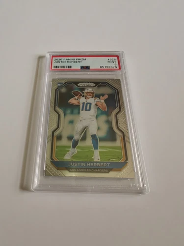 2020 Panini Prizm Justin Herbert RC Base PSA 9