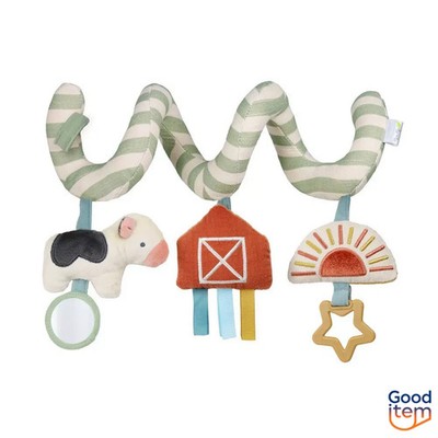 Itzy Ritzy Bitzy Spiral Activity Toy - Farm:Fine Motor Skills,Cotton,Mirror Toys