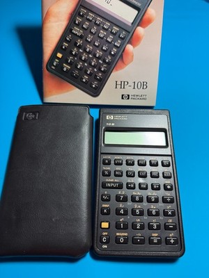 Vintage Hewlett Packard HP-10B Business Calculator w/ Slip Case & Manual -Tested
