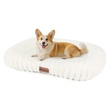 Dog Bed Large Size Dogs Washable Soft Furry Pet Bed, Calming Rectangle Large ...