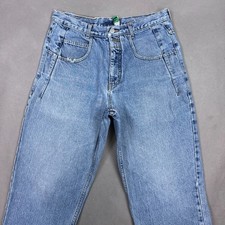 Vintage Guess Jeans Mens 32x32 Blue Pants Made USA Faded 90s Thrashed Distressed