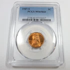 1947 S PCGS MS65 RD RED - Lincoln Wheat Penny Cent 1c US Coin #56523A