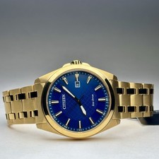Orologio Citizen BM7532-54L Eco-Drive Corso Peyten Oro 41mm Quadrante Blu Ultramarino