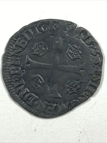 1575 Französisches Silber Douzaine = 12 Denier. Henry III Sharp Very fine. - Bild 2 von 3
