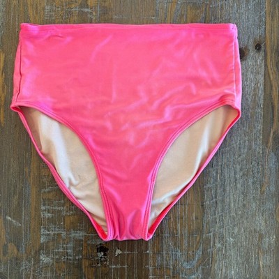 Albion Fit High-Waisted Bikini Bottoms Pink Size XS