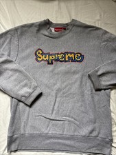 Men s Supreme Gonzo Logo Crewneck Sweatshirt ...