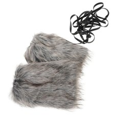 1 Pair Women Fuzzy Leg Warmers: Fluffy Faux Fur Boot Covers - Legwarmers with