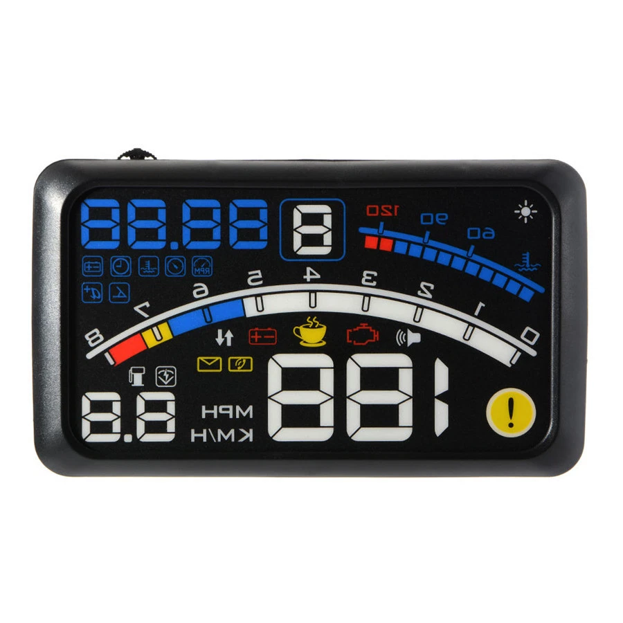 5.5" Coche HUD Head-Up Display OBD2 Puerto Velocímetro Proyector Medidor de Advertencia de Velocidad Foto 4 de 4