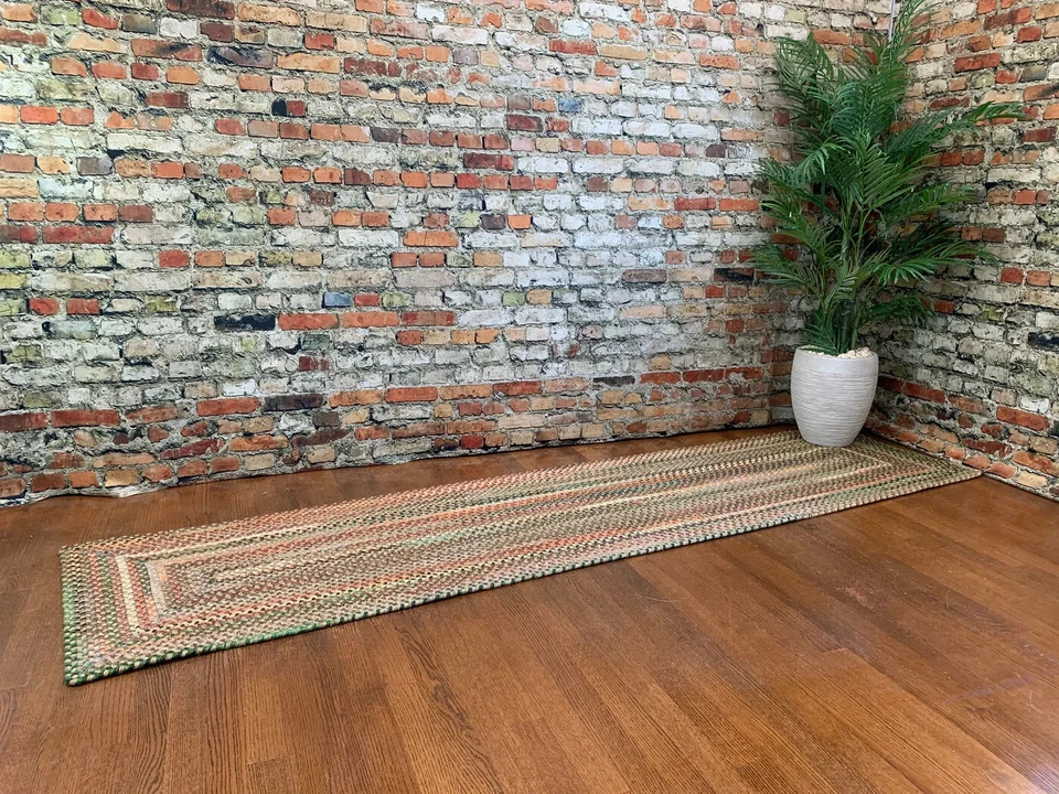 Capel Rugs American Classic Tan Multi Wool Blend Country Braided Rectangle Rug - Image 3 of 4