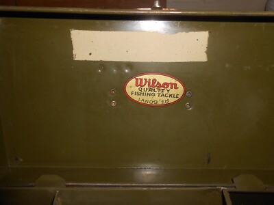 antique fishing tackle boxes Vintage Box Metal Rusty Exterior Sporting Goods Home Ca TheFlyingHostess and the routed wooden handle cutouts make it easy to carry along 1000 Words (Bonus)