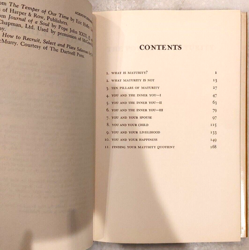 VTG 1969 The Power of Maturity by Louis Binstock (Hardcover w/DJ; First Edition) - Picture 8 of 11