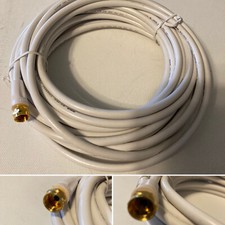 RCA Coaxial Cable RG - 59U  25 ft length F Male To F Male Connectors. Preowned