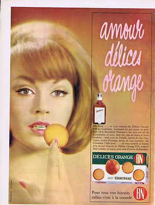 REKLAME WERBUNG 114 1963 Délices Orange von BN au Cointreau
